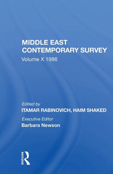 Itamar Rabinovich - Middle East Contemporary Survey, Volume X, 1986, Häftad