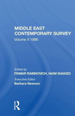 Middle East Contemporary Survey, Volume X, 1986 1