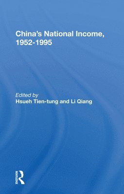 bokomslag China's National Income, 1952-1995