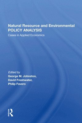 Natural Resource And Environmental Policy Analysis 1
