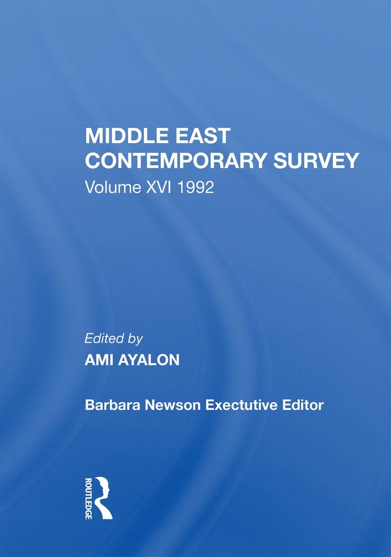 Ami Ayalon - Middle East Contemporary Survey, Volume Xvi, 1992, Häftad