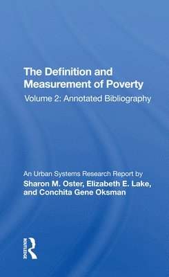 bokomslag The Definition and Measurement of Poverty