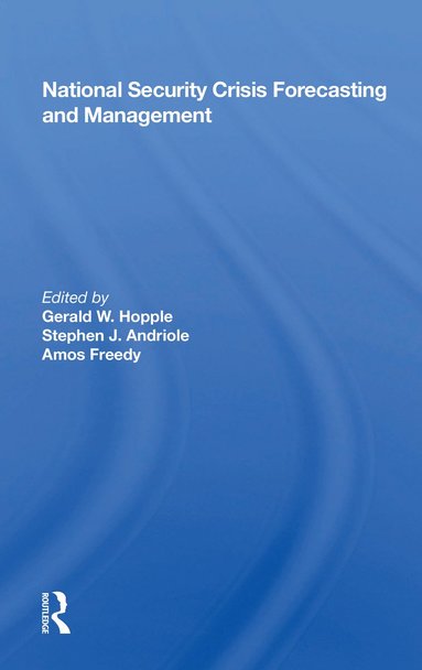 bokomslag National Security Crisis Forecasting And Management