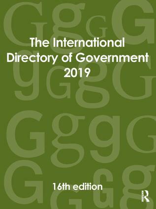 Europa Publications - International Directory of Government 2019, Inbunden
