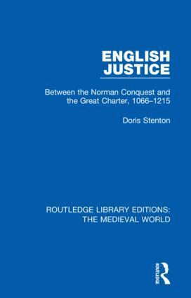 Doris M. Stenton - English Justice, Inbunden