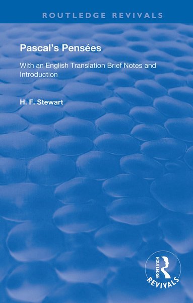 Blaise Pascal, H.F. Stewart - Pascal's Pensées, Inbunden