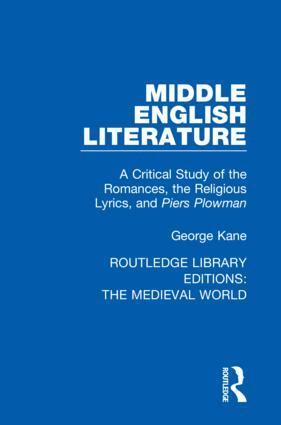 George Kane - Middle English Literature, Inbunden