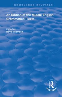 bokomslag Edition of the Middle English Grammatical Texts