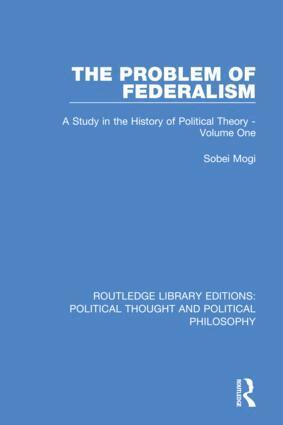 Sobei Mogi - Problem of Federalism, Häftad