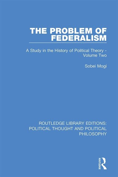 Sobei Mogi - Problem of Federalism, Inbunden