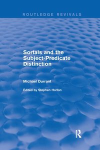 bokomslag Sortals and the Subject-predicate Distinction (2001)