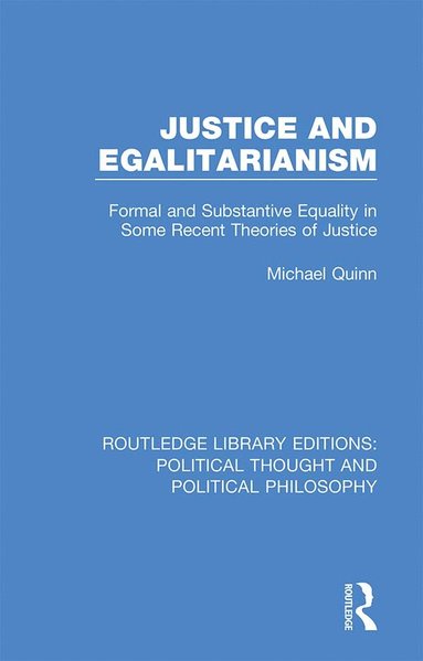 bokomslag Justice and Egalitarianism