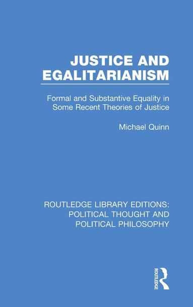 bokomslag Justice and Egalitarianism