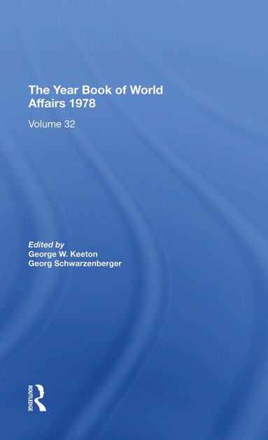 bokomslag Year Book Of World Affairs, 1978