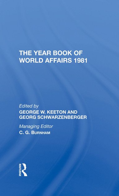 bokomslag Year Book Of World Affairs, 1981