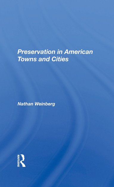 bokomslag Preservation In American Towns And Cities