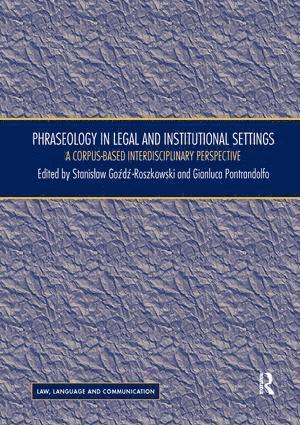 bokomslag Phraseology in Legal and Institutional Settings