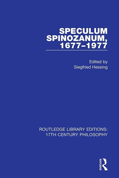 Siegfried Hessing - Speculum Spinozanum, 1677-1977, Inbunden