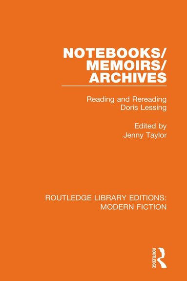 Jenny Taylor - Notebooks/Memoirs/Archives, Inbunden