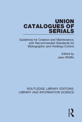 bokomslag Union Catalogues of Serials