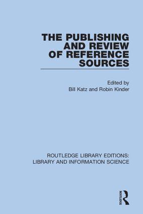 Bill Katz, Robin Kinder - Publishing and Review of Reference Sources, Häftad
