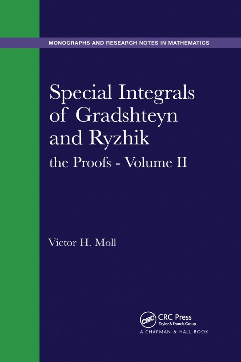 Special Integrals of Gradshteyn and Ryzhik 1