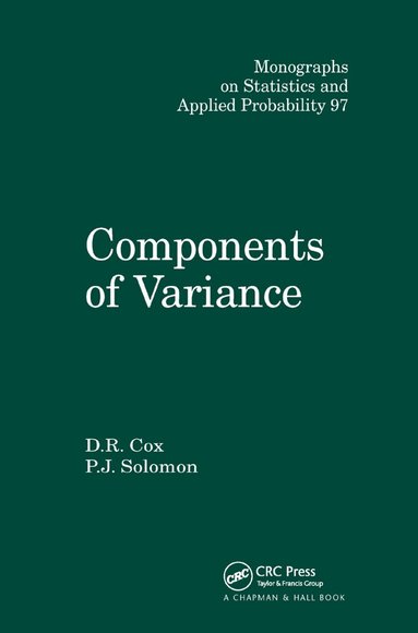 D.R. Cox, P.J. Solomon - Components of Variance, Häftad