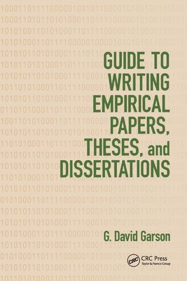 Guide to Writing Empirical Papers, Theses, and Dissertations 1