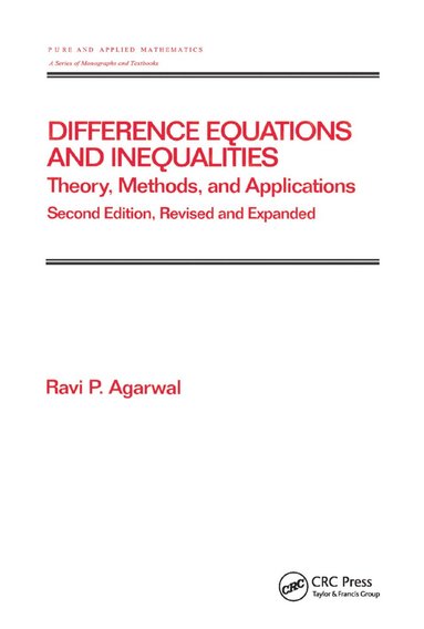 bokomslag Difference Equations and Inequalities