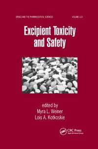 bokomslag Excipient Toxicity and Safety