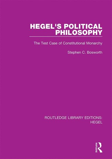 bokomslag Hegel's Political Philosophy