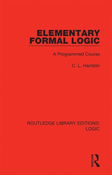 bokomslag Elementary Formal Logic