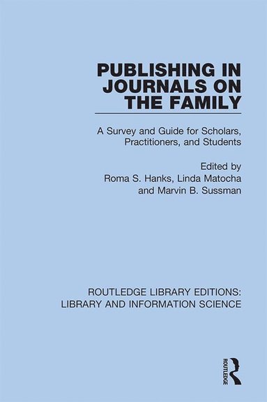 bokomslag Publishing in Journals on the Family