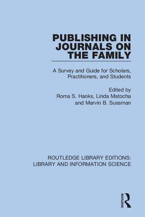 Roma S. Hanks, Linda M. Matocha, Marvin B. Sussman - Publishing in Journals on the Family, Häftad