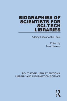 Tony Stankus - Biographies of Scientists for Sci-Tech Libraries, Häftad