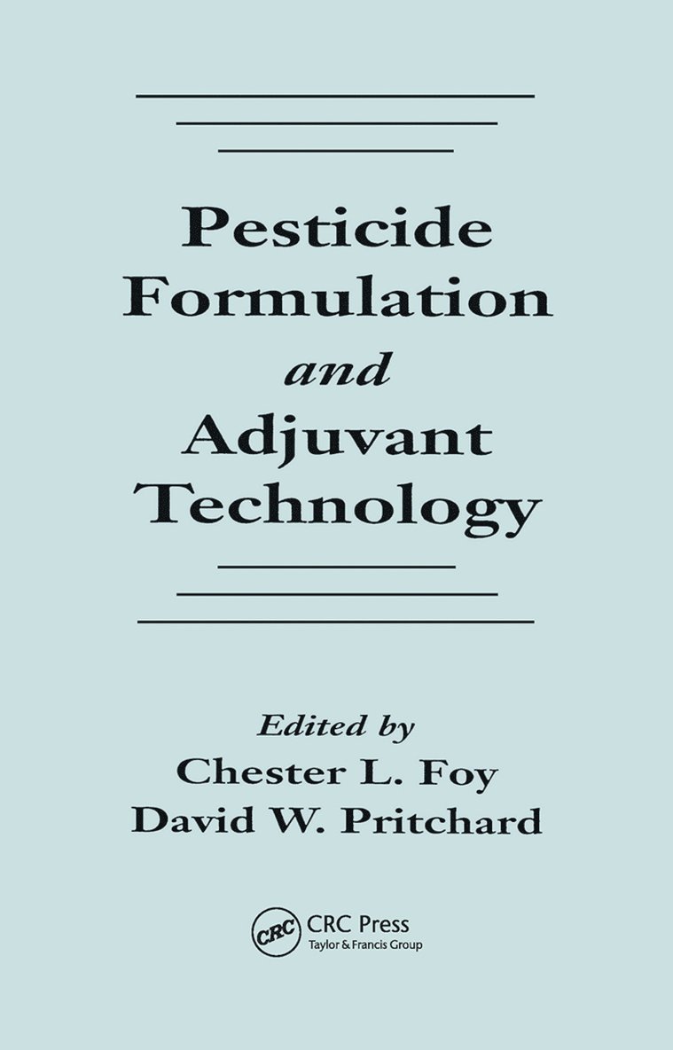 Pesticide Formulation and Adjuvant Technology 1