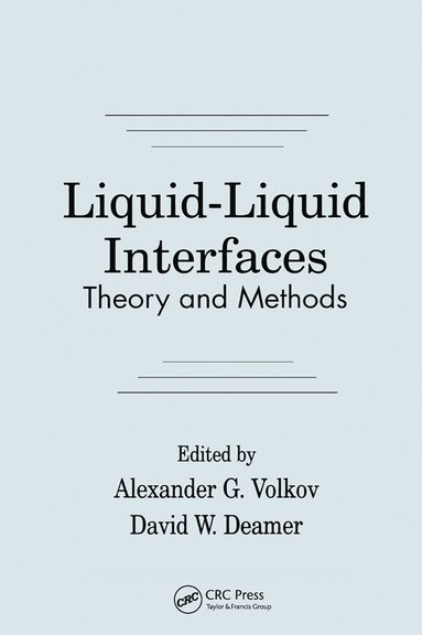 bokomslag Liquid-Liquid InterfacesTheory and Methods