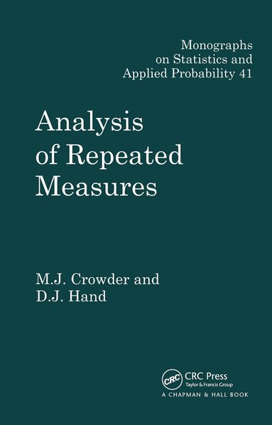 Martin J. Crowder, David J. Hand - Analysis of Repeated Measures, Häftad
