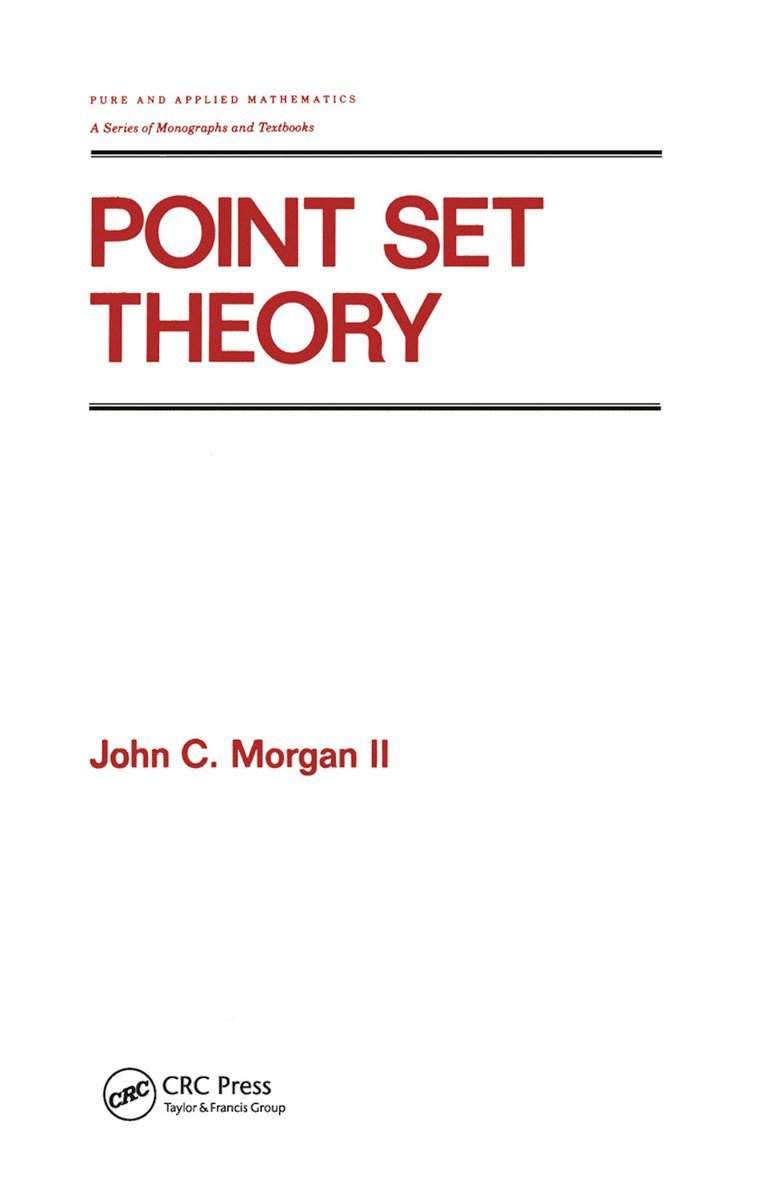 Morgan - Point Set Theory, Häftad