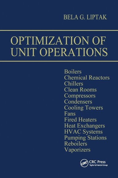 bokomslag Optimization of Unit Operations