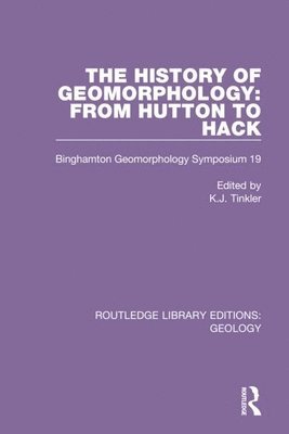 bokomslag The History of Geomorphology