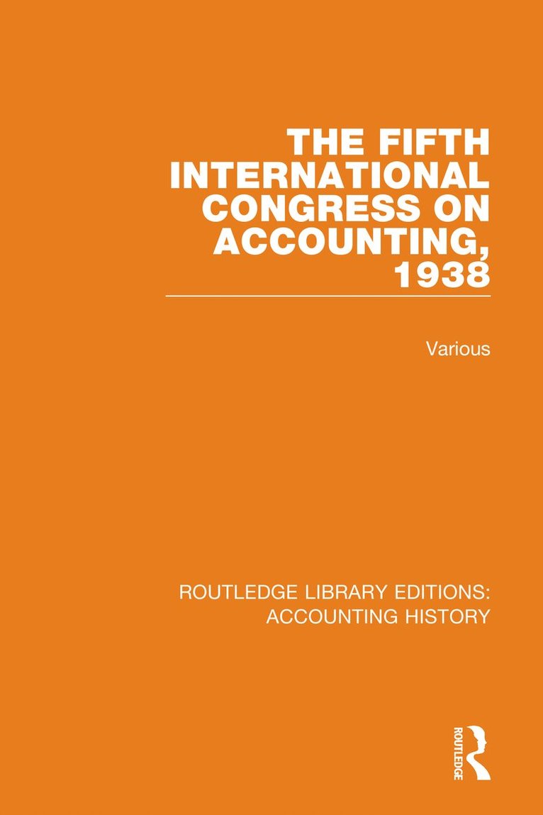 Fifth International Congress on Accounting, 1938 1