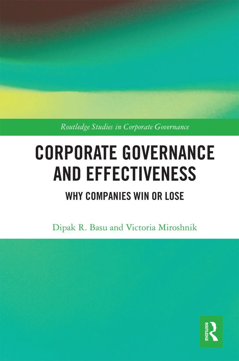 Dipak R. Basu, Victoria Miroshnik, Japan) Basu, Dipak R. (Nagasaki University, Japan) Miroshnik, Victoria (Reitaku University - Corporate Governance and Effectiveness, Häftad