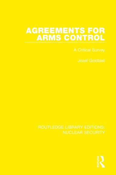 Jozef Goldblat, Stockholm International Peace Research Institute - Agreements for Arms Control, Inbunden