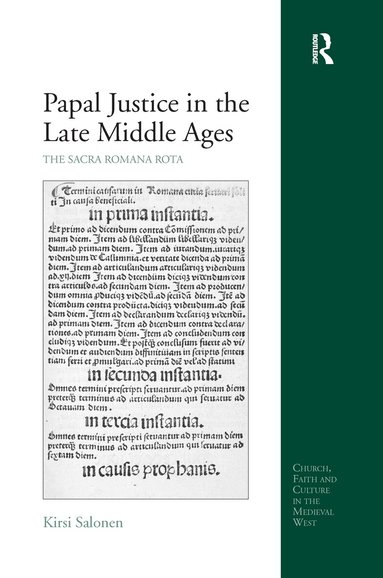 Kirsi Salonen - Papal Justice in the Late Middle Ages, Häftad