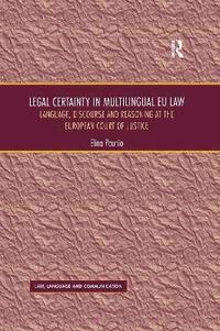 bokomslag Legal Certainty in Multilingual EU Law