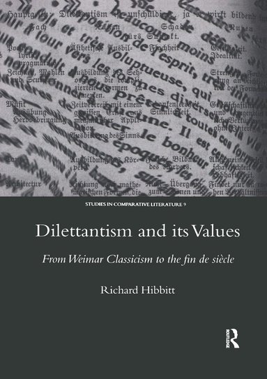 bokomslag Dilettantism and Its Values