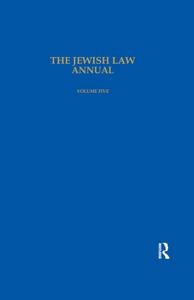 bokomslag Jewish Law Annual Volume 5