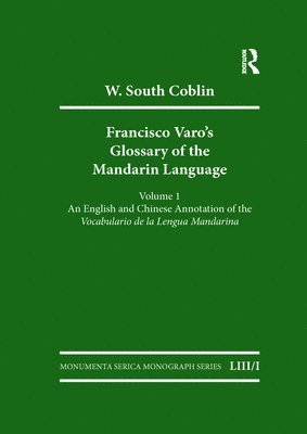 Francisco Varo's Glossary of the Mandarin Language 1