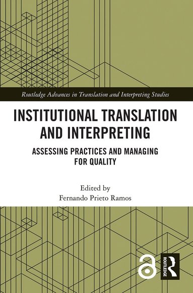 Fernando Prieto Ramos - Institutional Translation and Interpreting, Häftad